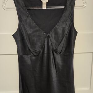 Old Navy Perfect Fit 100% Silk Black Camisole Whimsy Goth